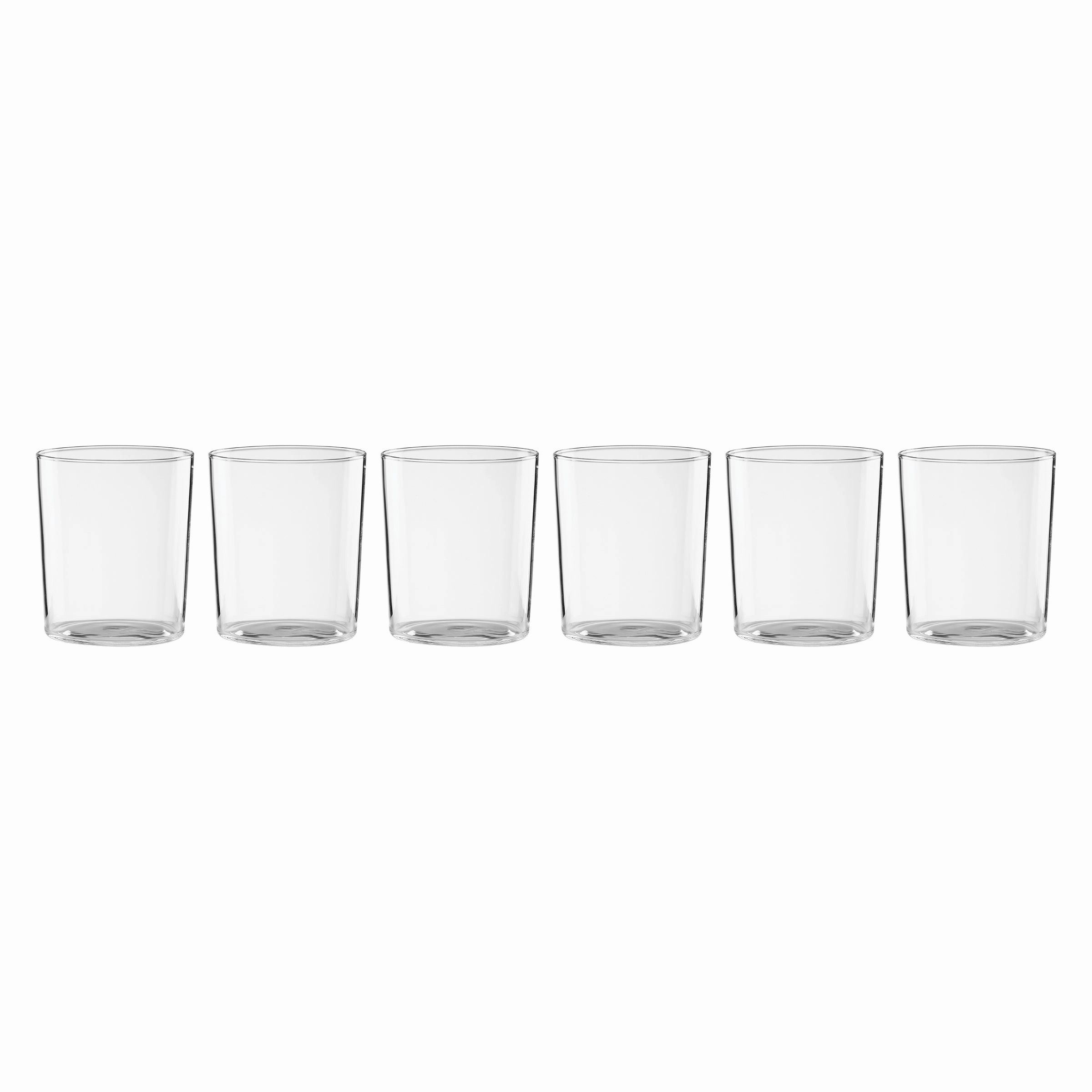 Stackable Clear Tall Glasses - Set Of 6glass cups ,personalized mugs 