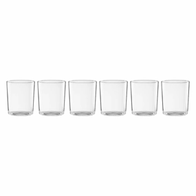 Stackable Clear Tall Glasses - Set Of 6glass cups ,personalized mugs 