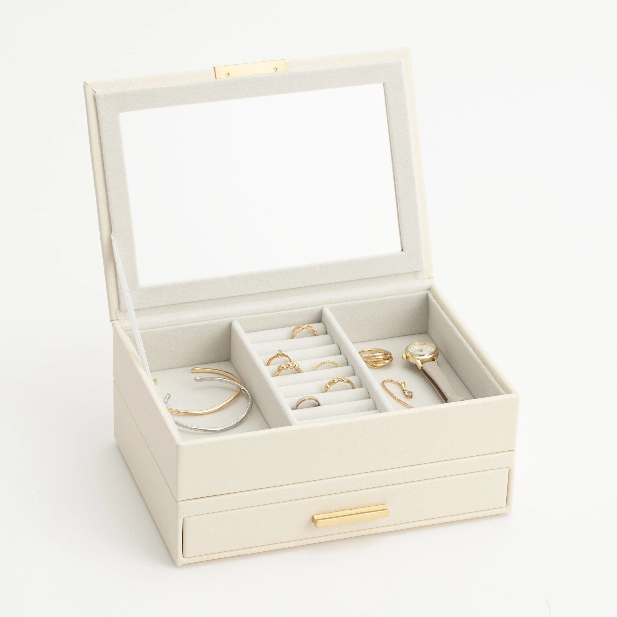 stacking Jewelry Box Necklace Beige
