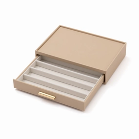stacking Jewelry Box Necklace Beigedecorative storage box ,stackable storage box 