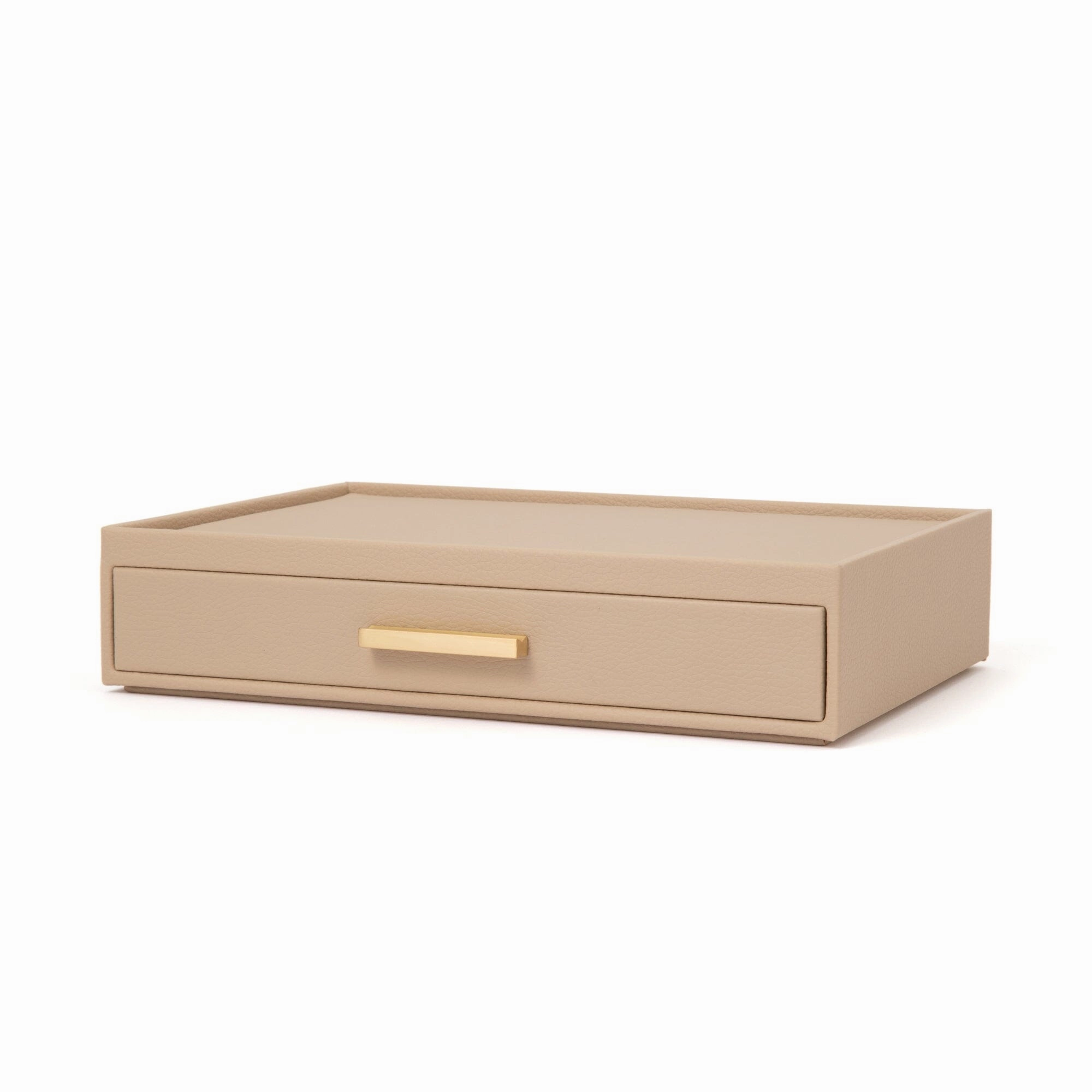 Stacking Jewelry Box Open Beige