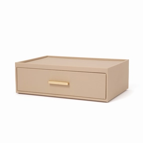 Stacking Jewelry box Open L Beigedecorative storage box ,stackable storage box 