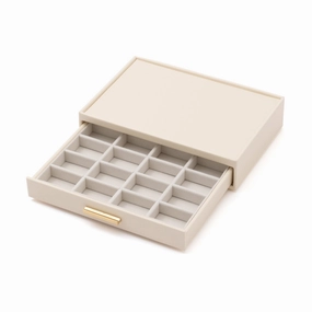 Stacking Jewelry Box Ring Earrings Whitedecorative storage box ,stackable storage box 
