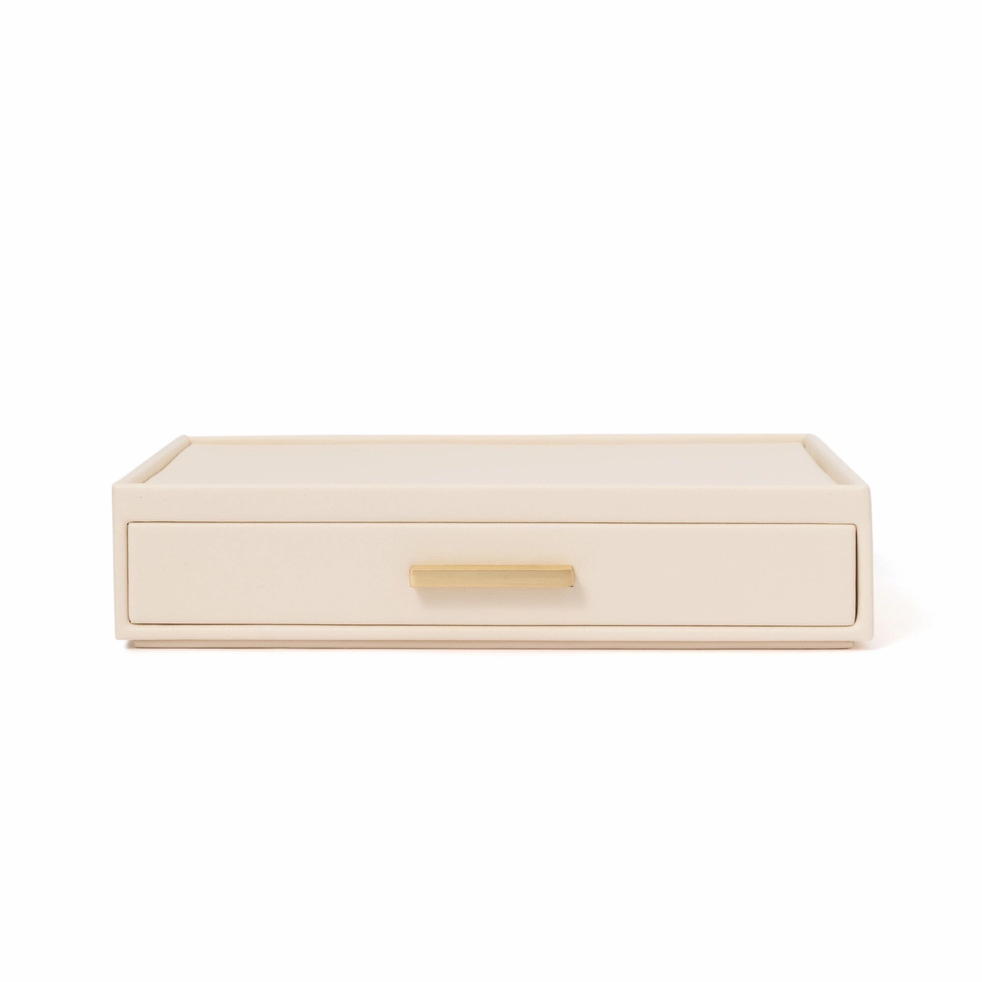 Stacking Jewelry Box Ring Earrings White