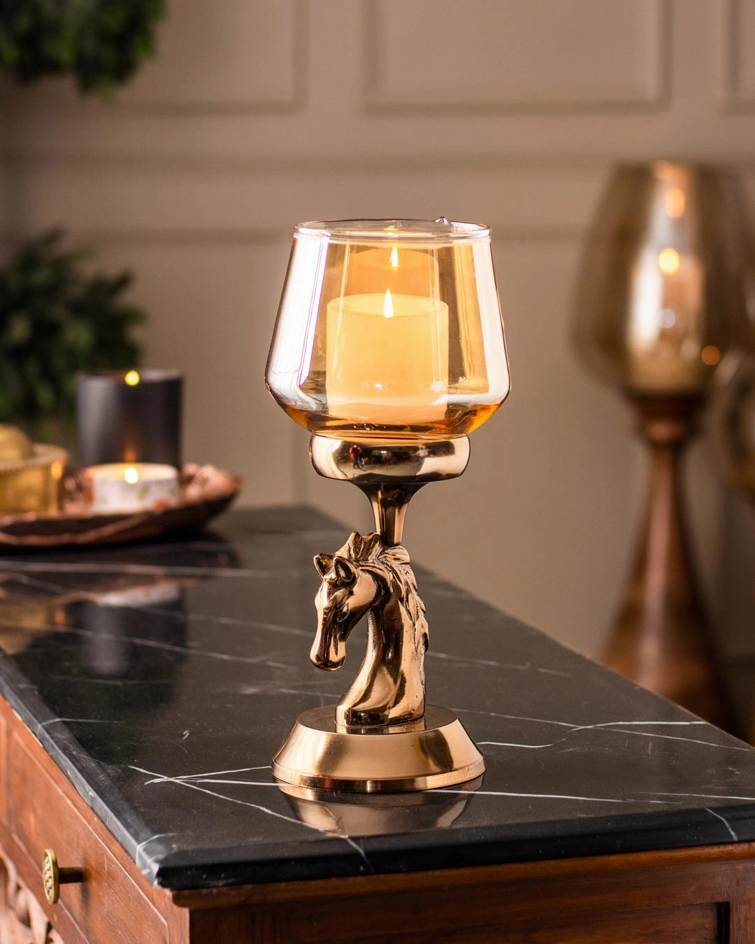 Stallion Horse Candle Holder - Small
