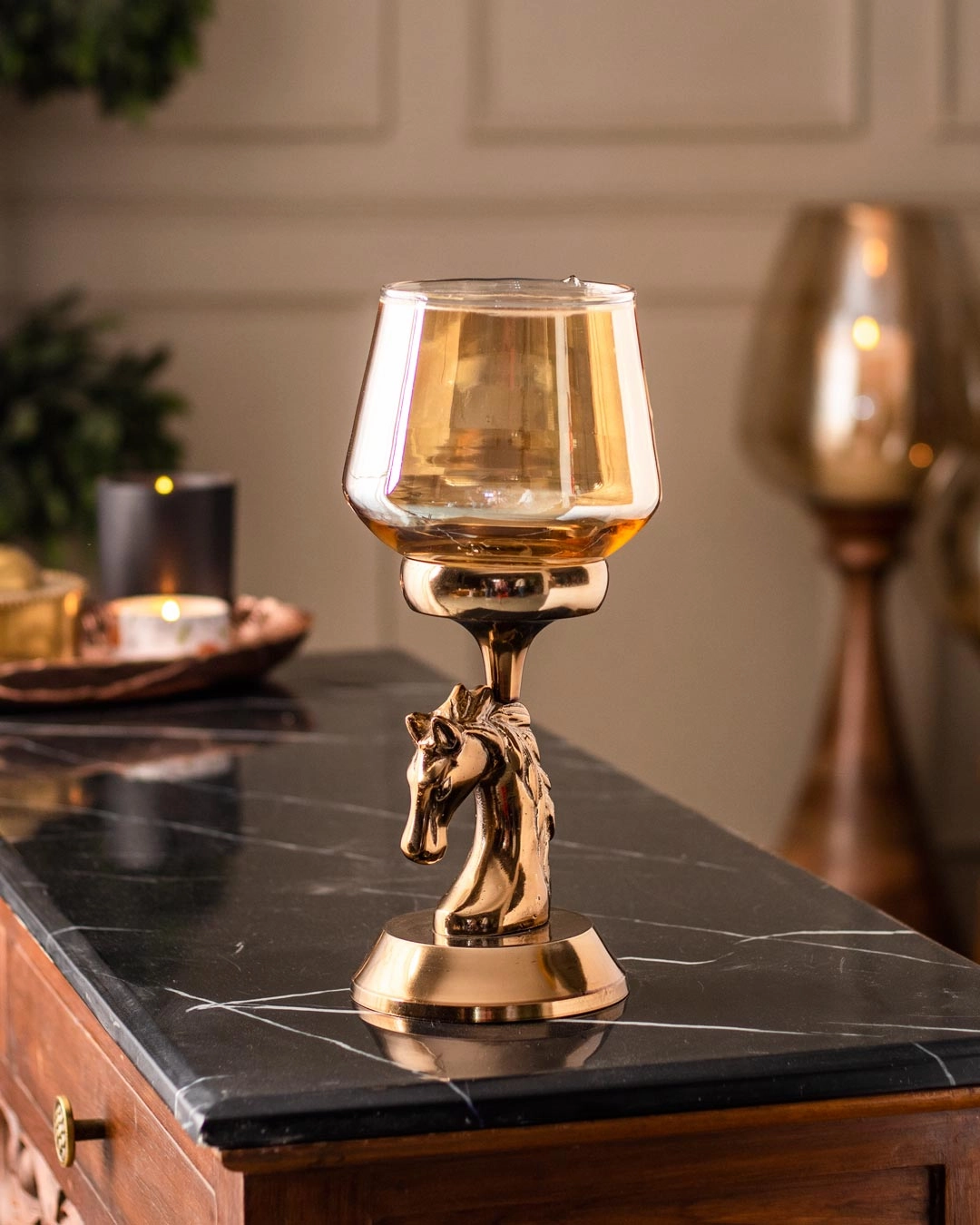 Stallion Horse Candle Holder - Small