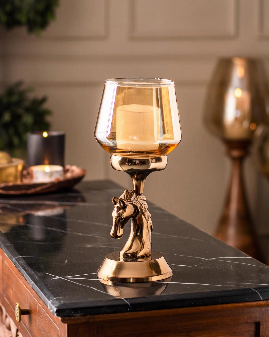 Stallion Horse Candle Holder - Small