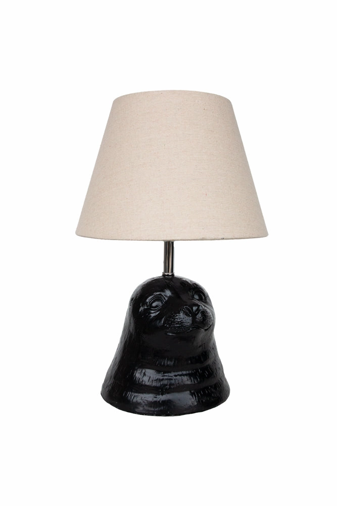 Stanley The Black Seal Table Lamp With Linen Shade