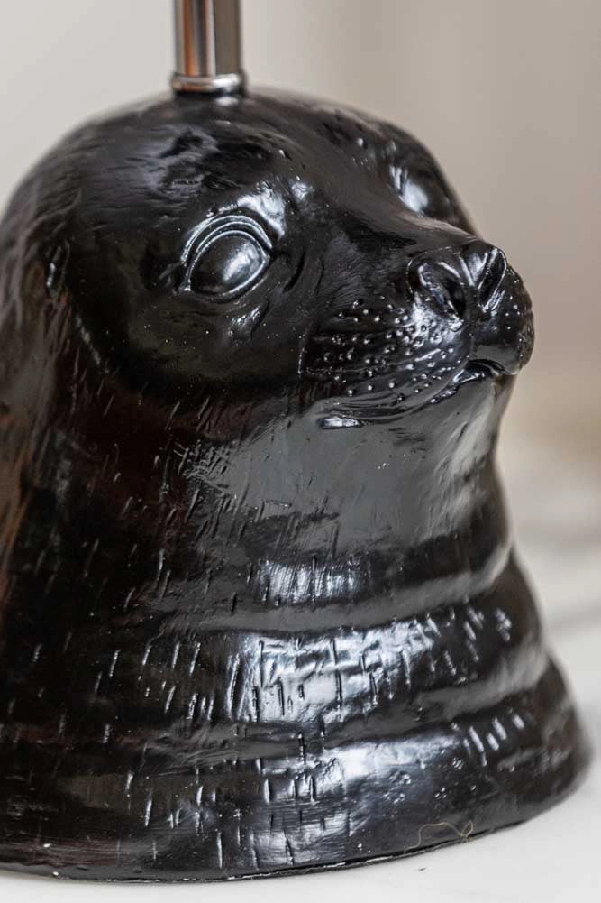 Stanley The Black Seal Table Lamp With Linen Shade