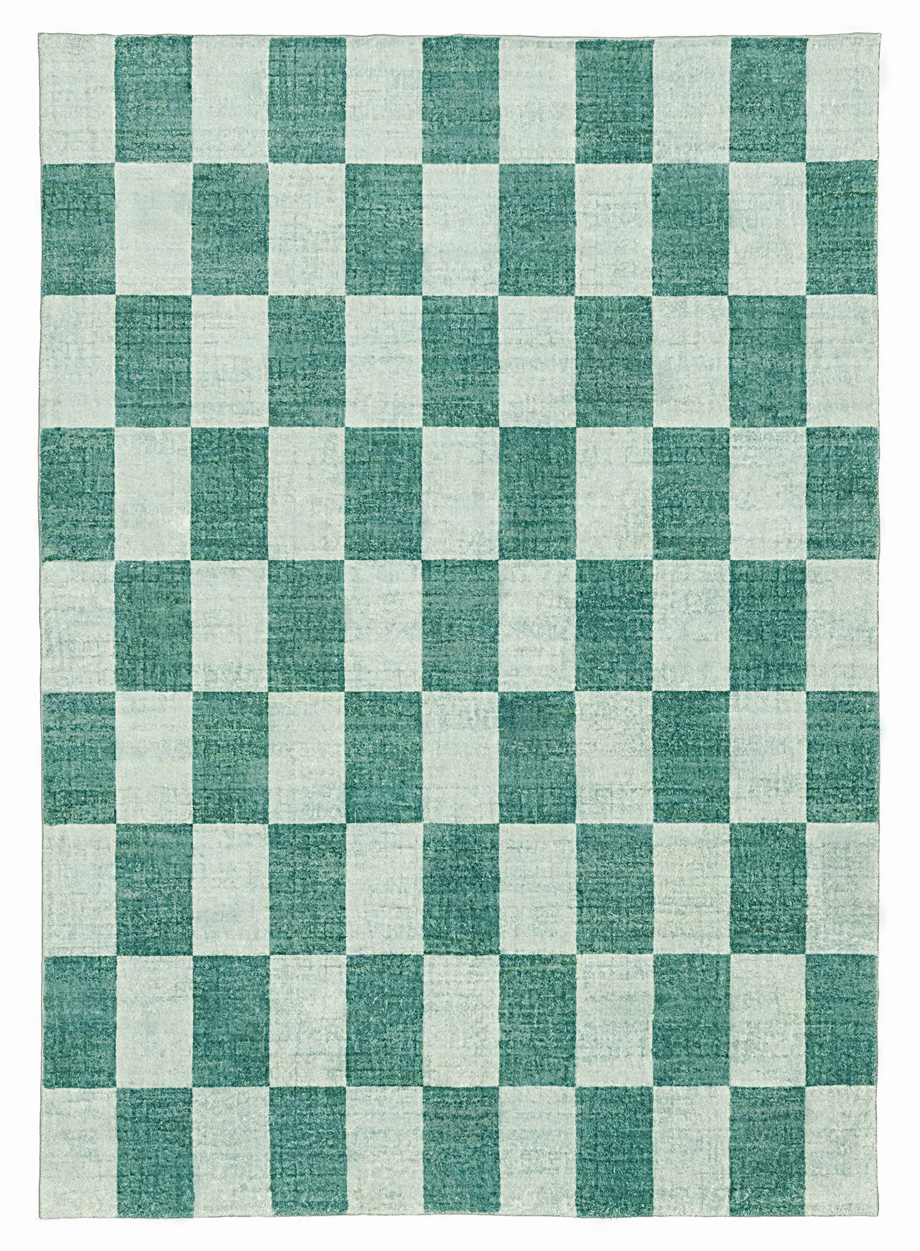 Steffi Green Checkered Washable Rugmodern color block patchwork rug