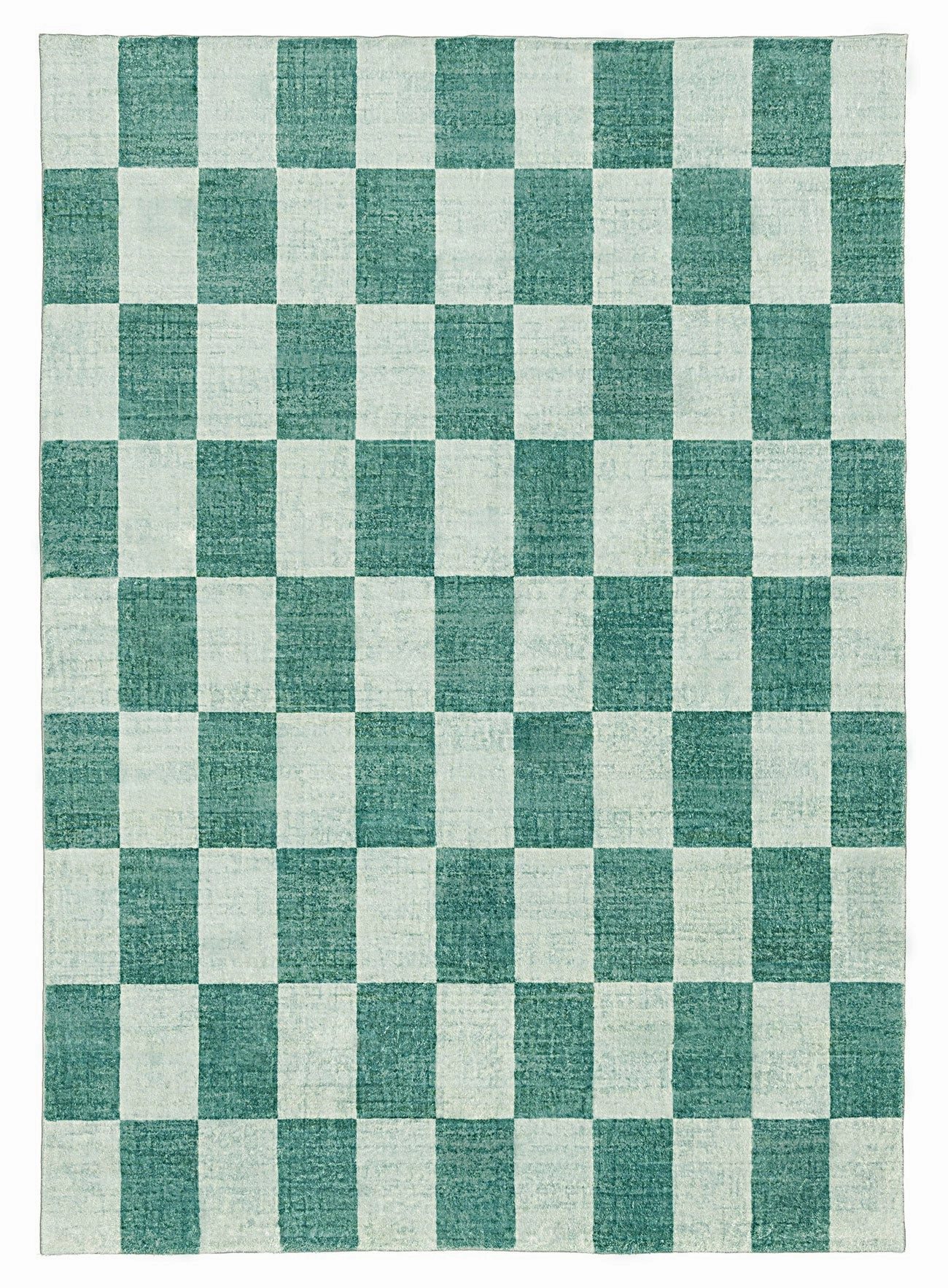 Steffi Green Checkered Washable Rugmodern color block patchwork rug