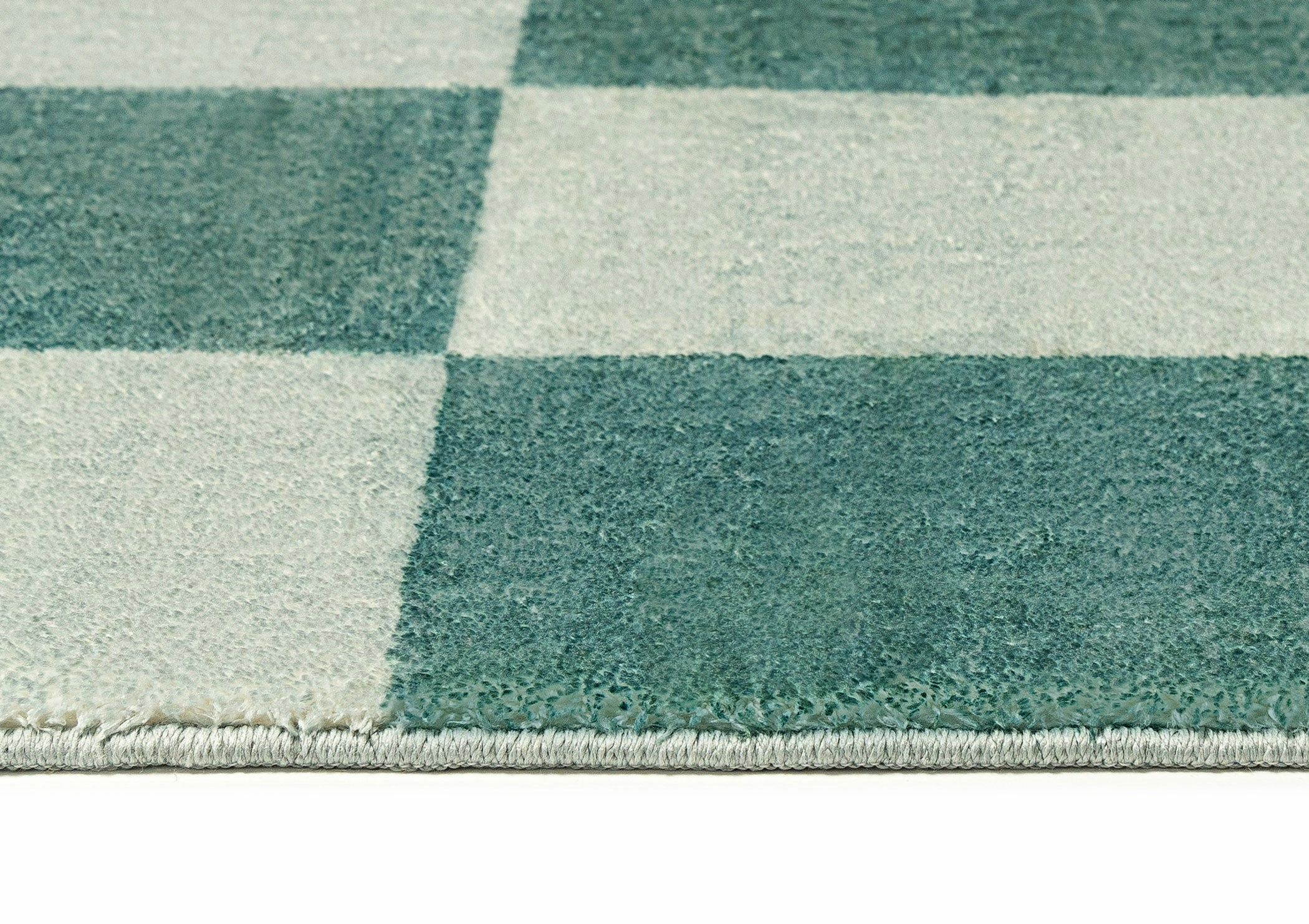 Steffi Green Checkered Washable Rug