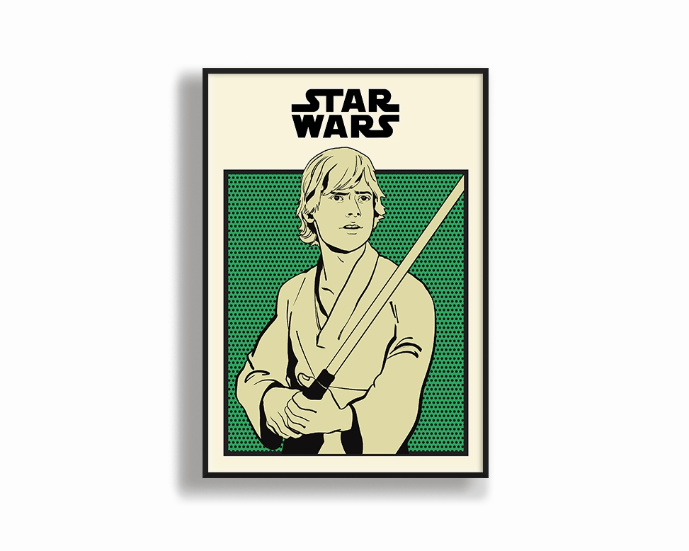 Stencil Luke Skywalker (May The 4th Special)modern abstract painting decor