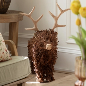 Stirling Standing Stag Wooden Sculpture Brownmodern home decor ,home decor for bedroom 