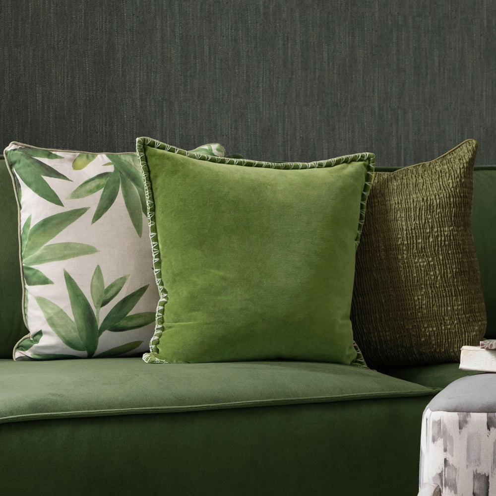 Stitch Embroidered Feather Cushion Grasshome decor ,wall decor 