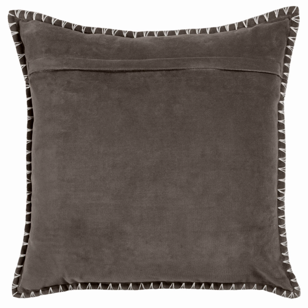 Stitch Embroidered Feather Cushion Iron