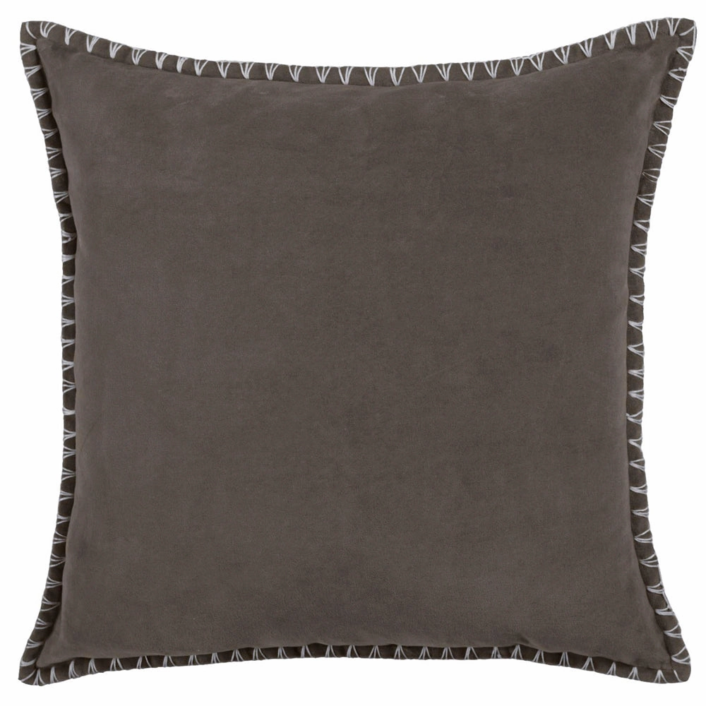 Stitch Embroidered Feather Cushion Iron
