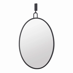 Stopwatch 4DMI0110 22x30 Oval Mirror - Blackwall mounted decorative mirror,full length dressing mirror