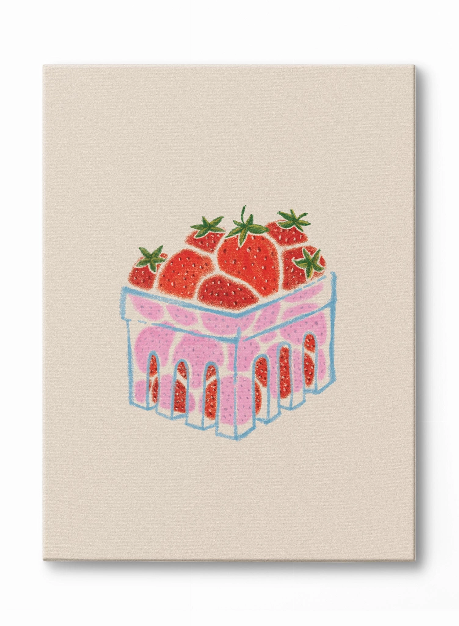 Strawberry Punnet, Canvasindoor decorative canvas print