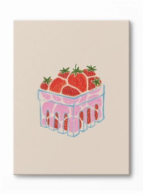 Strawberry Punnet, Canvasindoor decorative canvas print