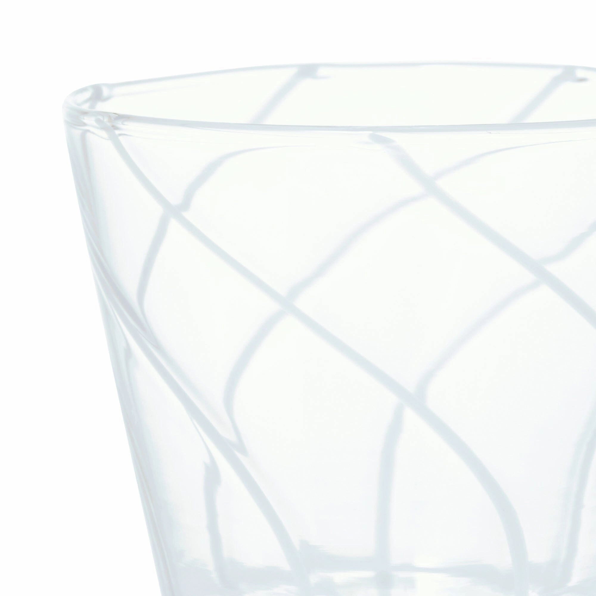 Stripe Glass Cup Blue