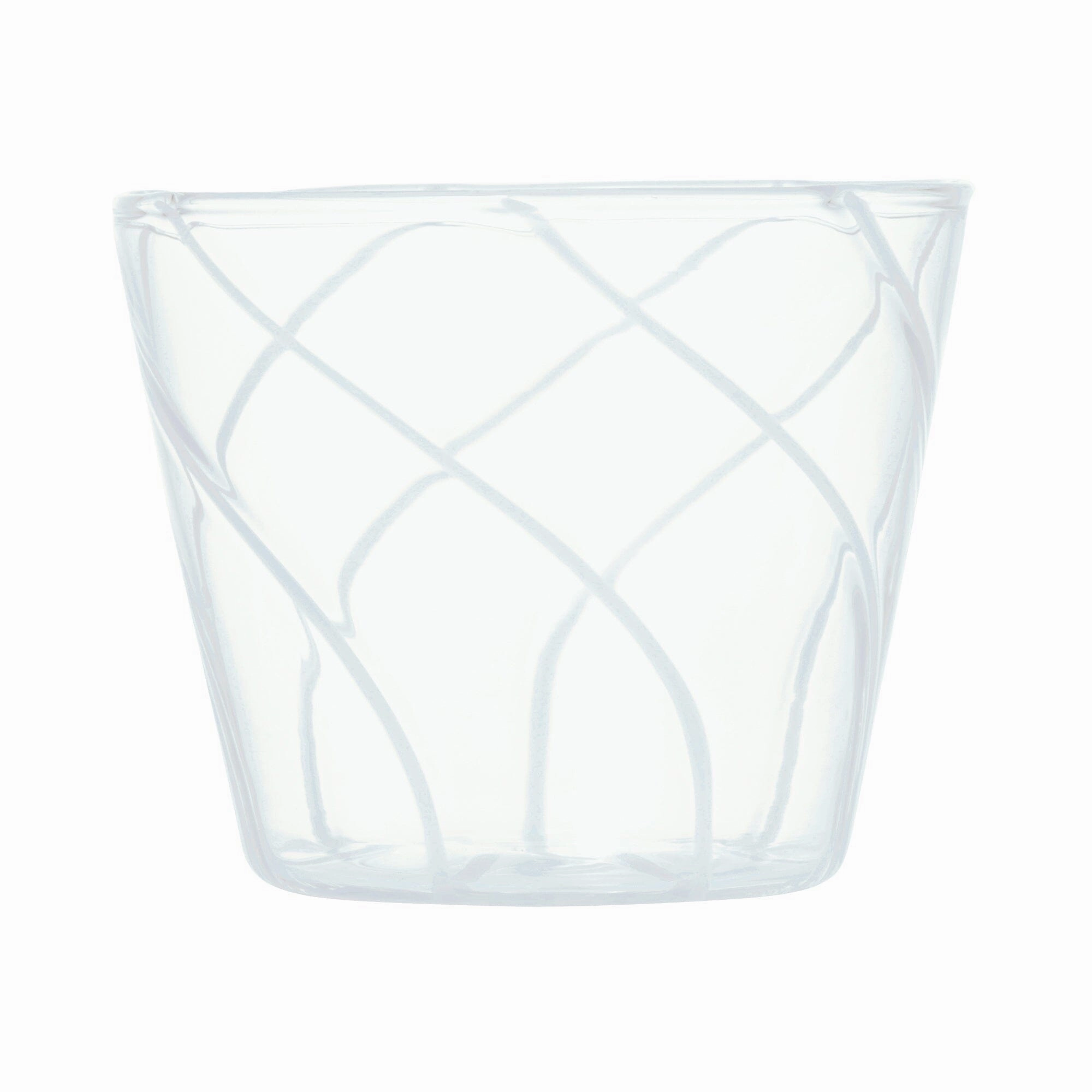Stripe Glass Cup Blue