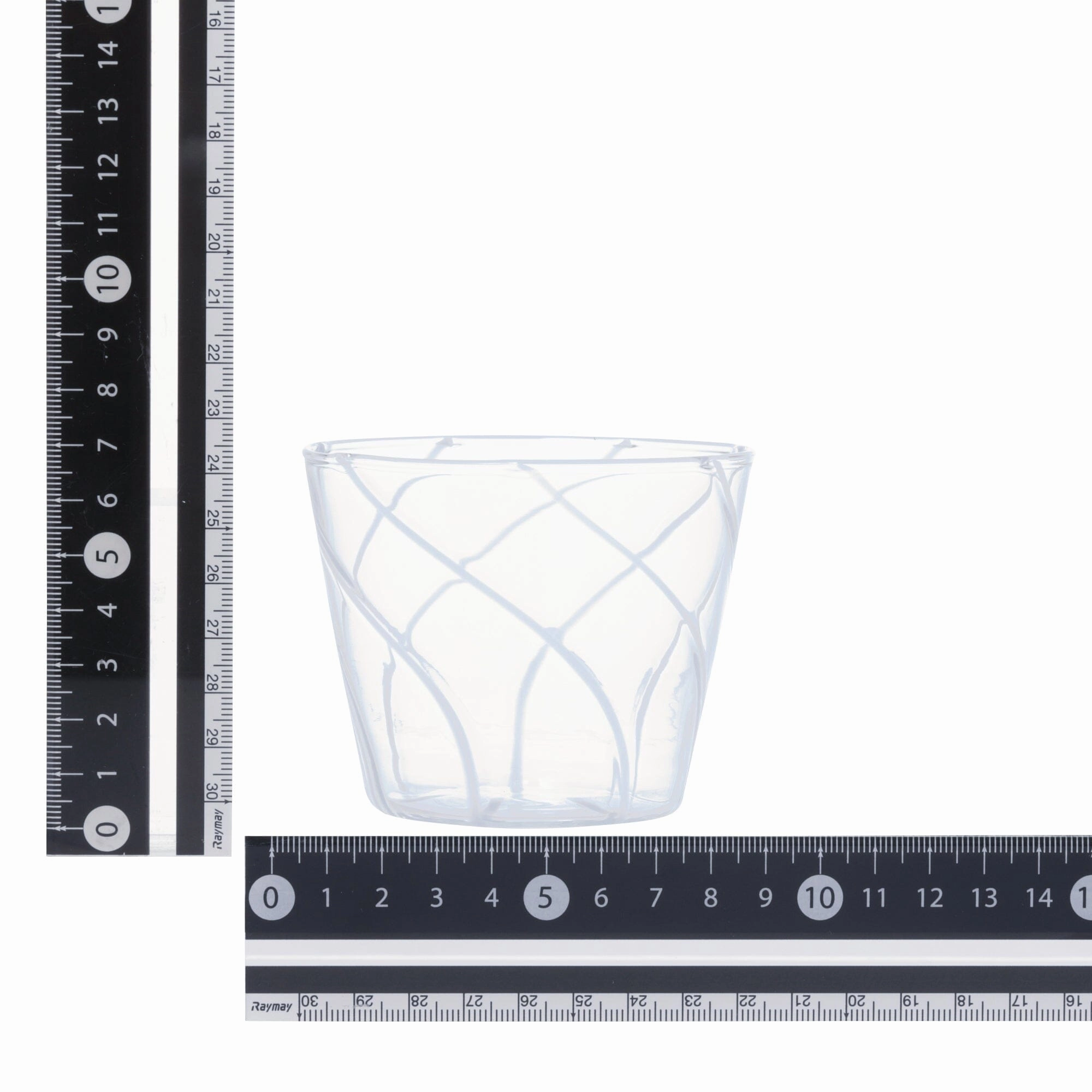 Stripe Glass Cup Blue