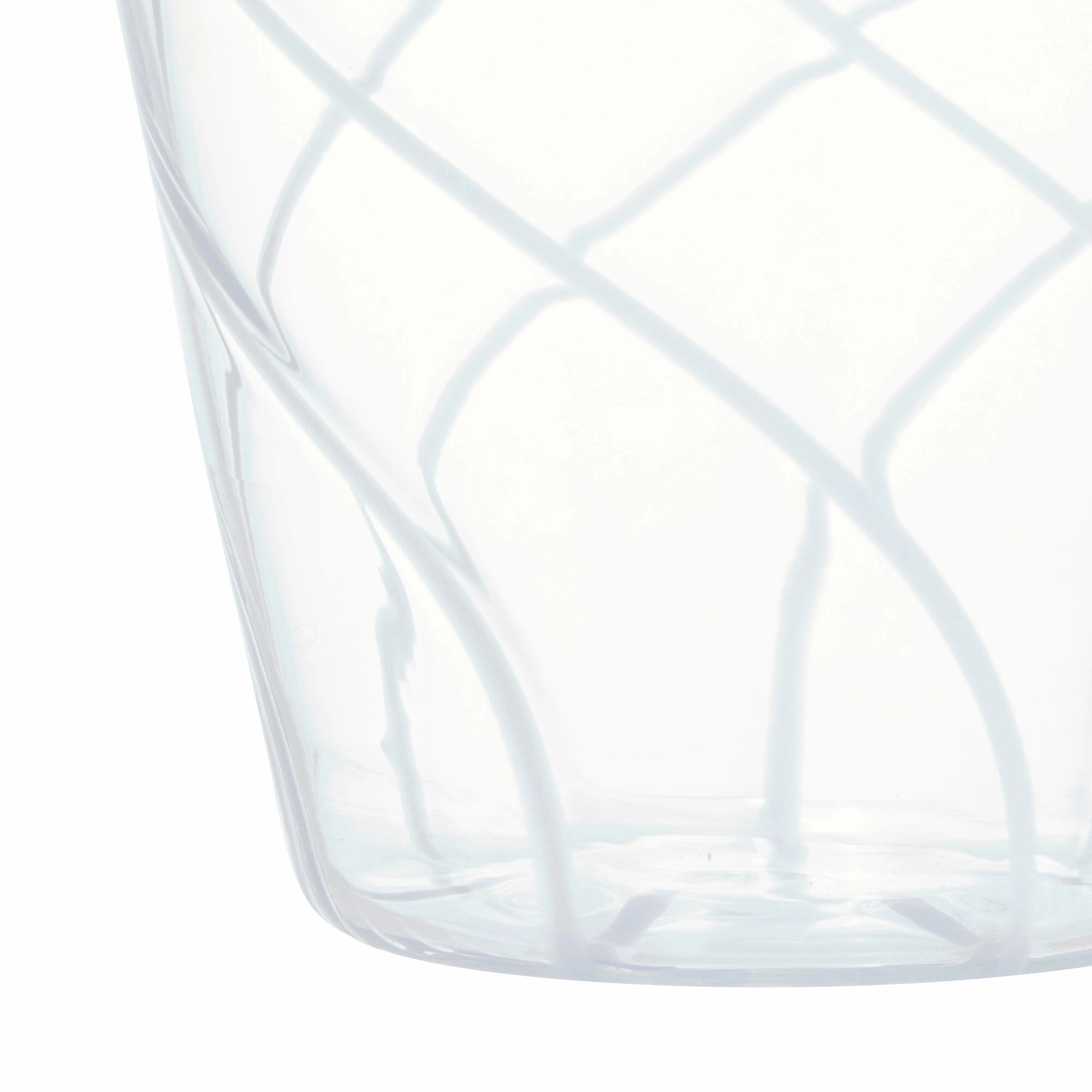 Stripe Glass Cup Blue