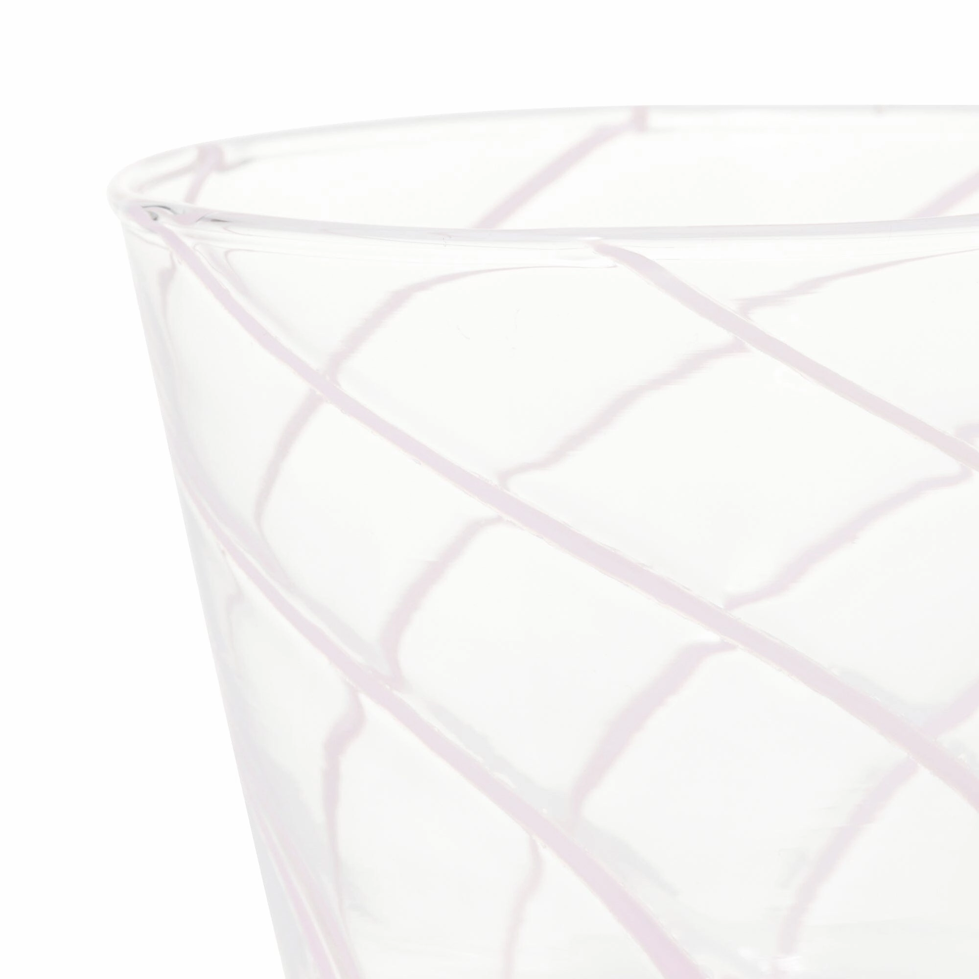Stripe Glass Cup Pink