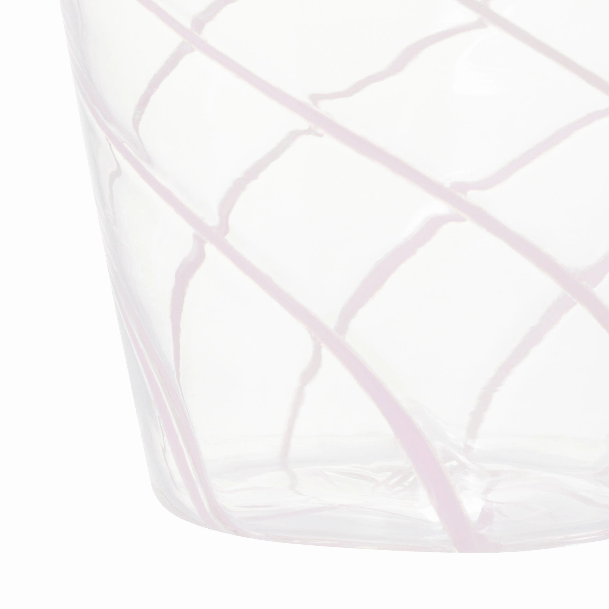 Stripe Glass Cup Pink