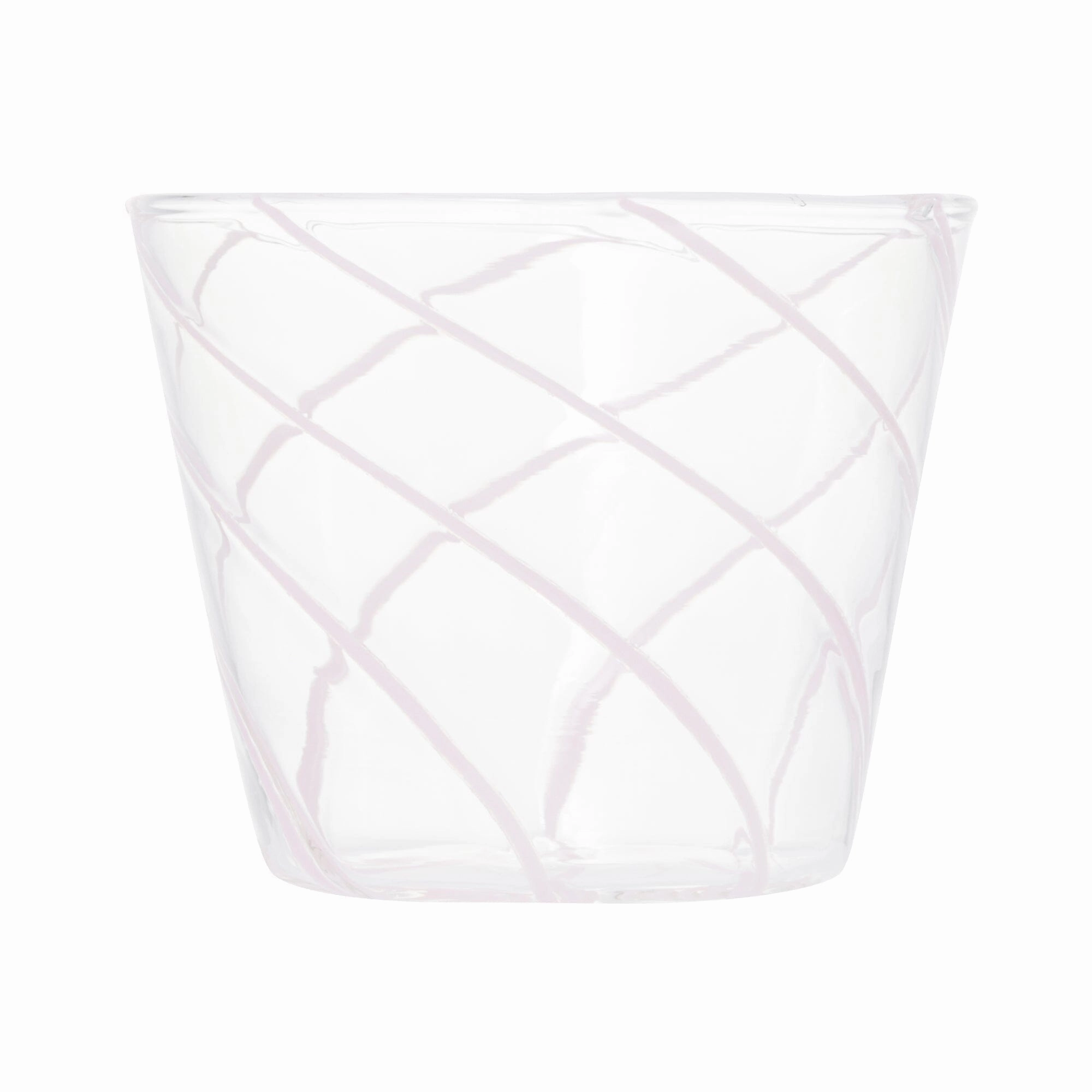 Stripe Glass Cup Pink