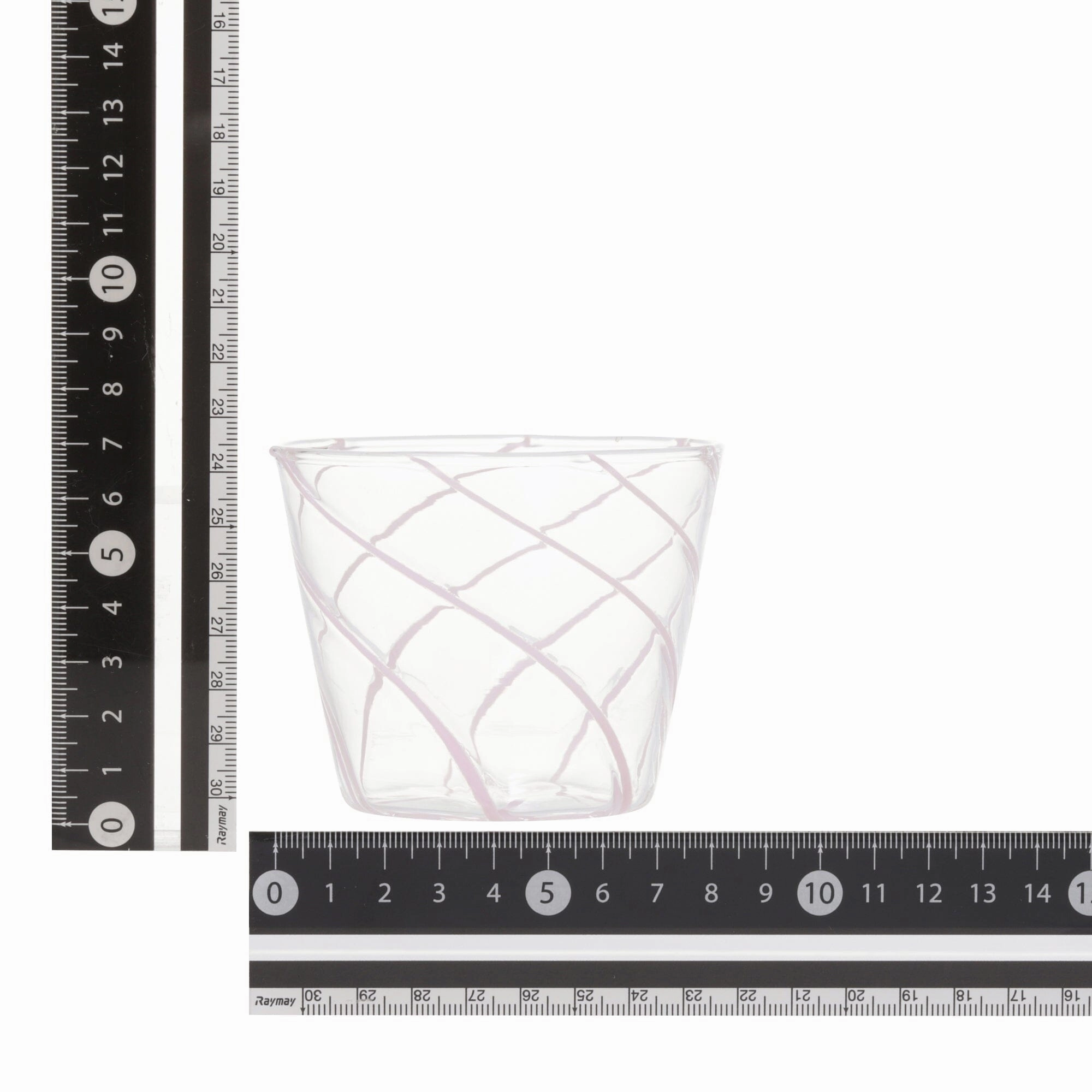 Stripe Glass Cup Pink