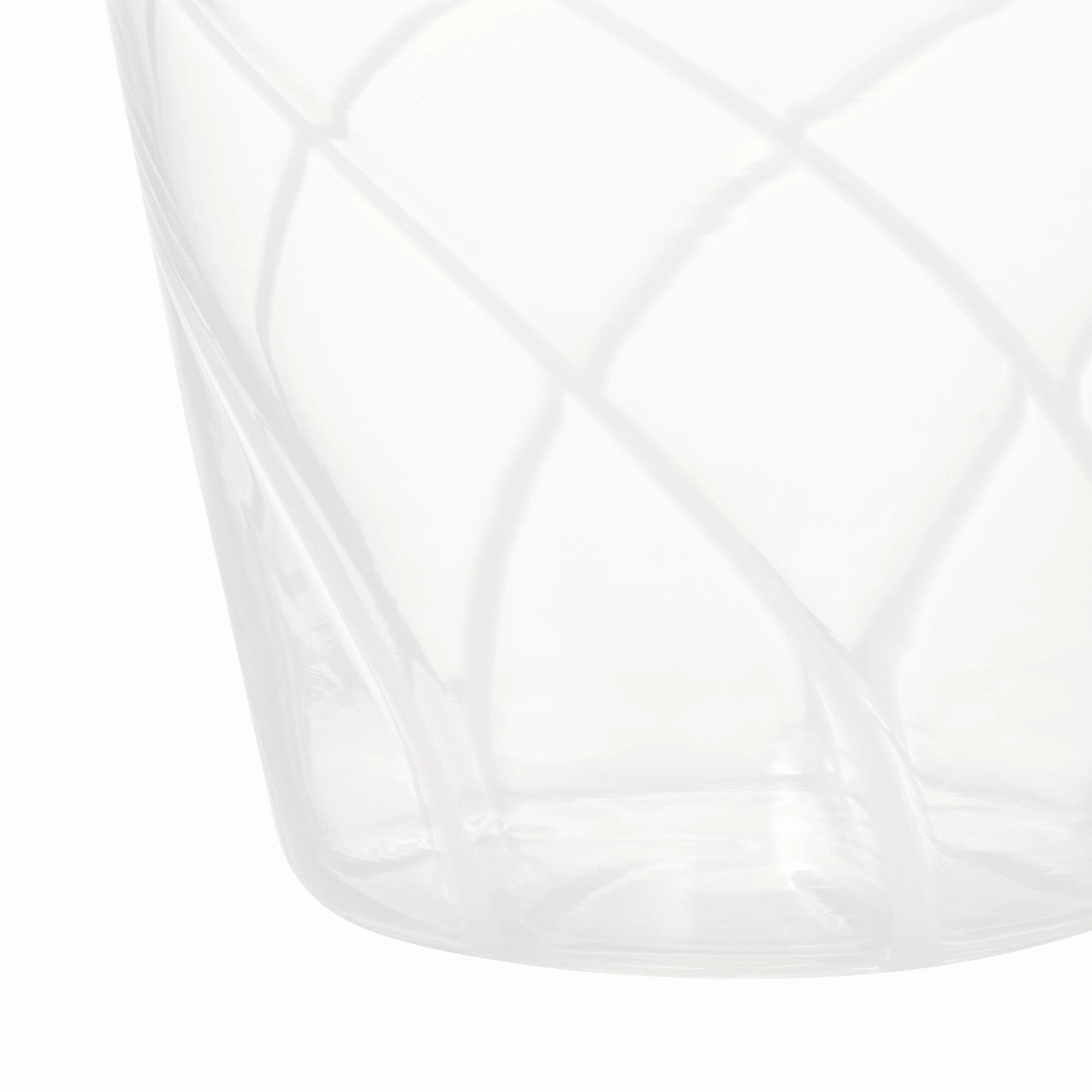 Stripe Glass Cup White