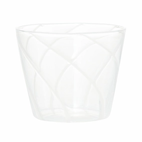 Stripe Glass Cup Whiteglass cups ,personalized mugs 