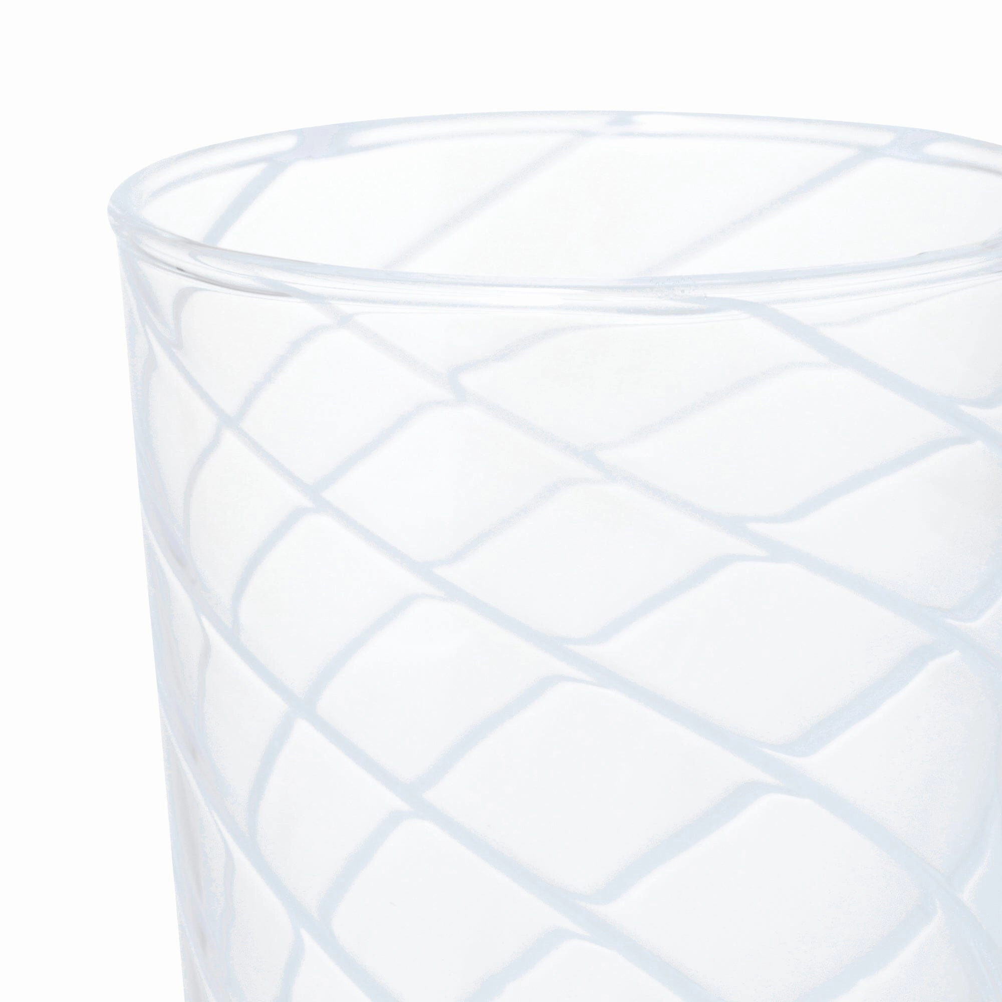 Stripe Glass Long Tumbler Blue