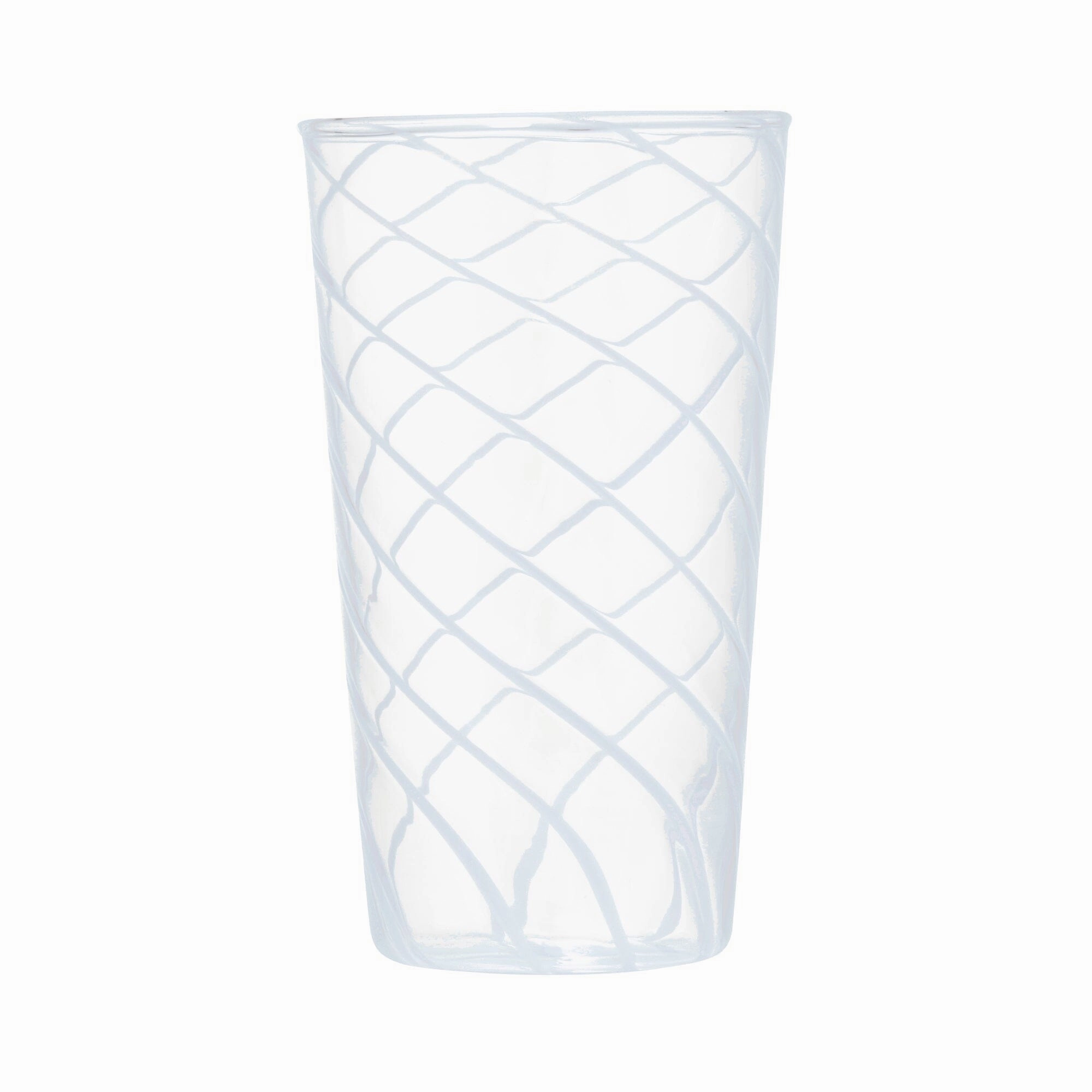 Stripe Glass Long Tumbler Blue