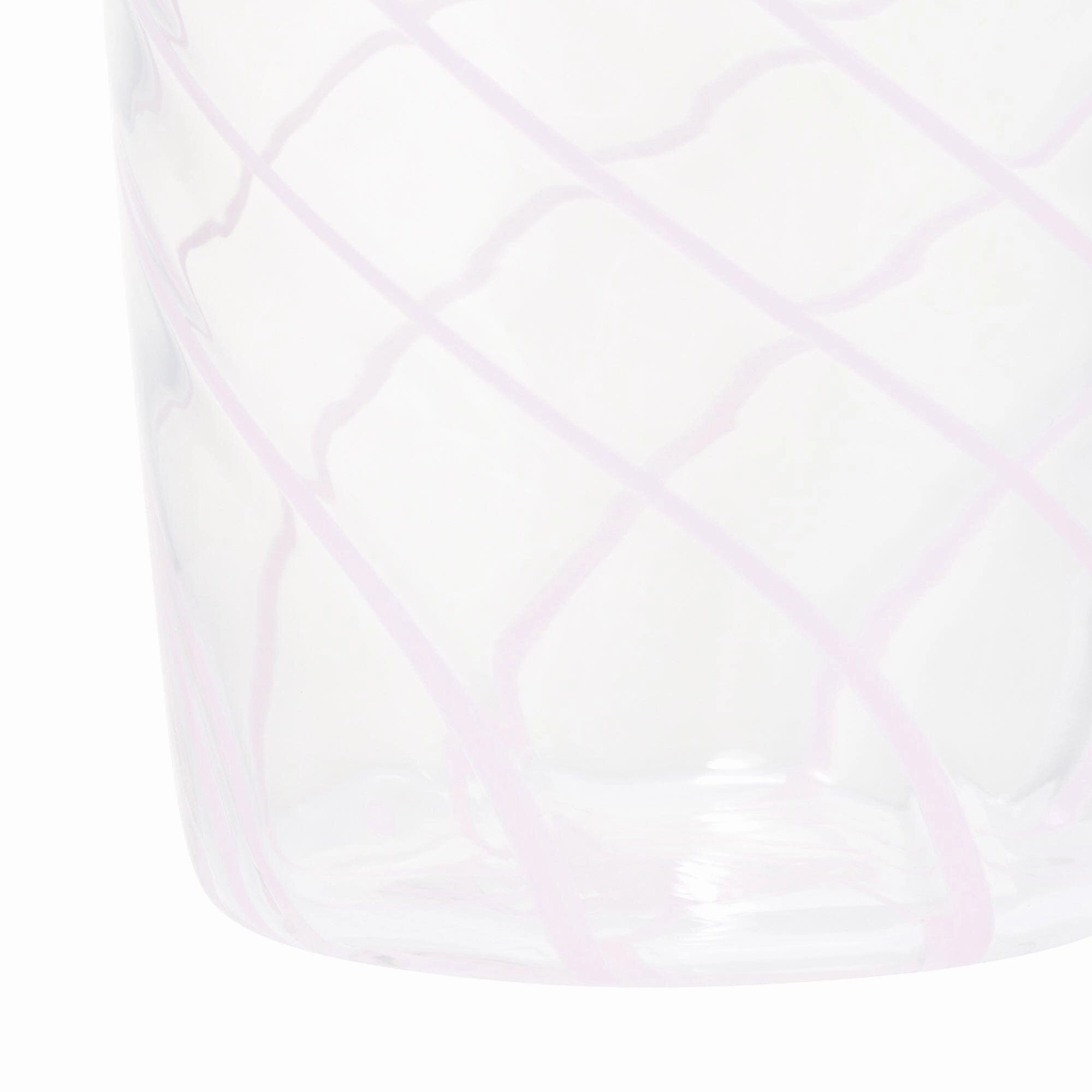 Stripe Glass Long Tumbler Pink