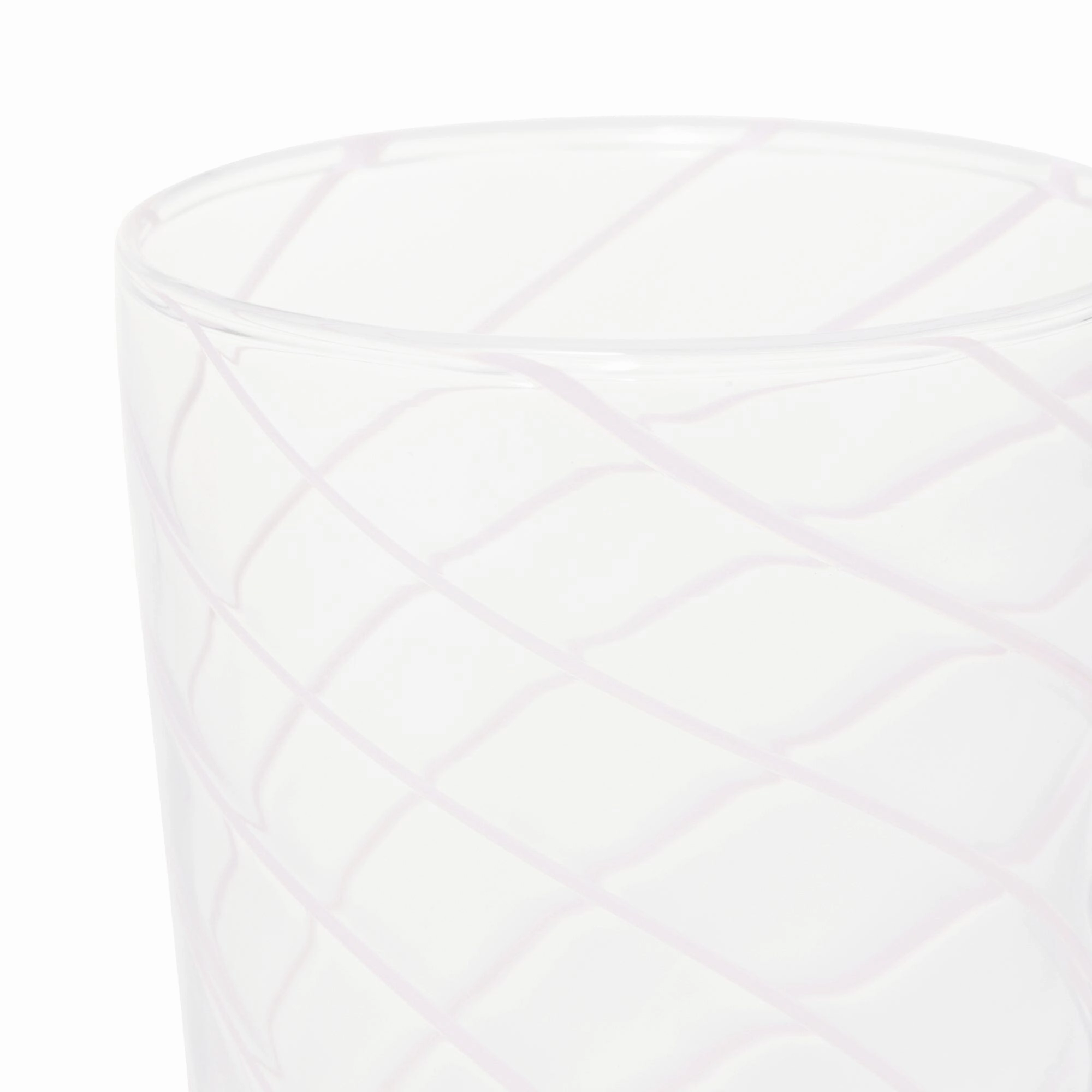 Stripe Glass Long Tumbler Pink
