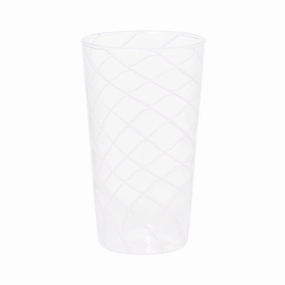 Stripe Glass Long Tumbler Pinkglass cups ,personalized mugs 
