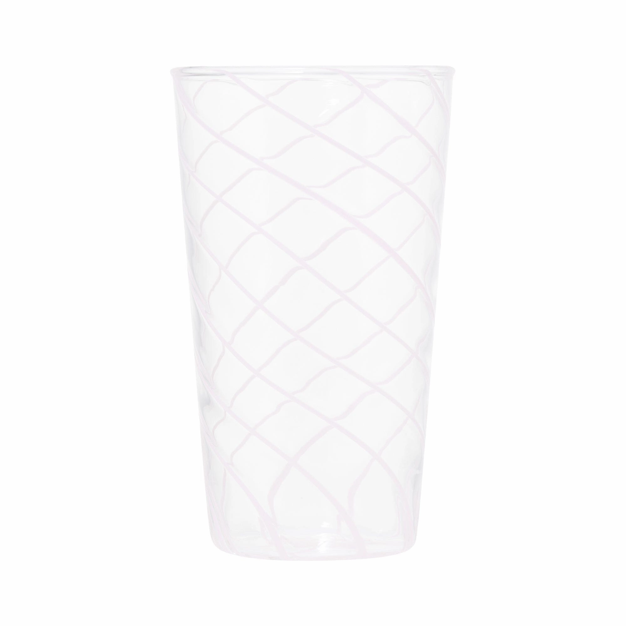 Stripe Glass Long Tumbler Pink
