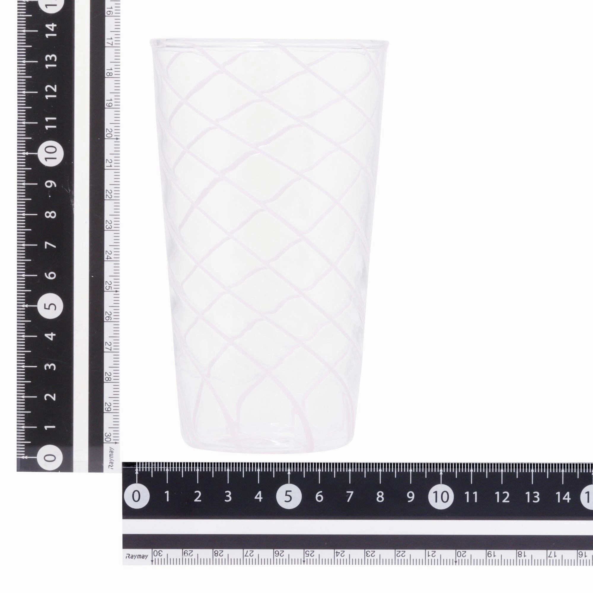 Stripe Glass Long Tumbler Pink