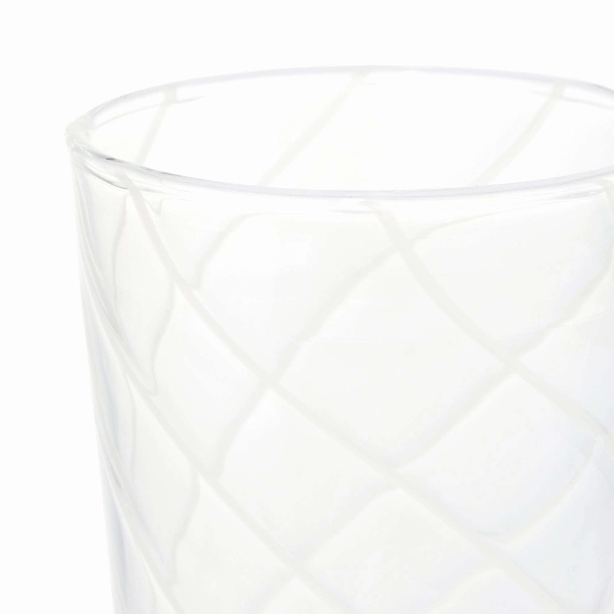 Stripe Glass Long Tumbler White