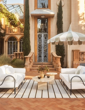 Stripe Indoor / Outdoor Rug by Sarah Sherman Samueloutdoor wrought iron plant stand