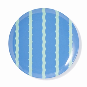 Stripe Melamine Plate Large Bluehand-painted ceramic bowl
