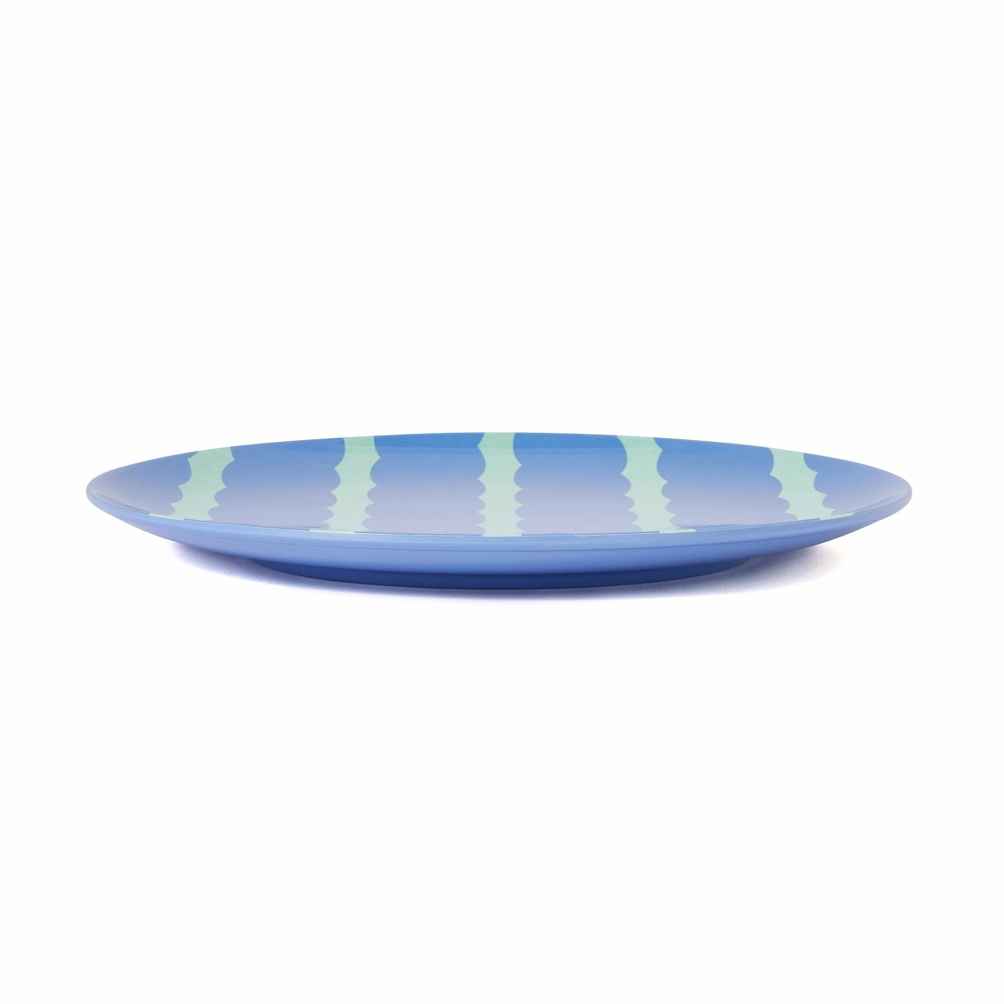 Stripe Melamine Plate Large Blue