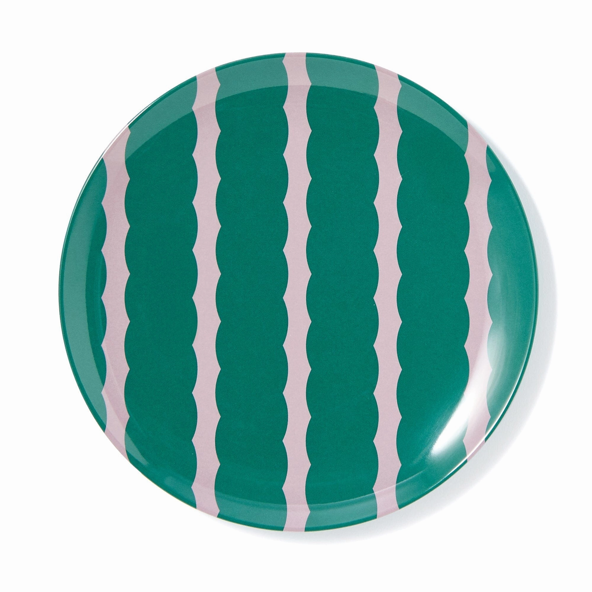Stripe Melamine Plate Large Greenhand-painted ceramic bowl