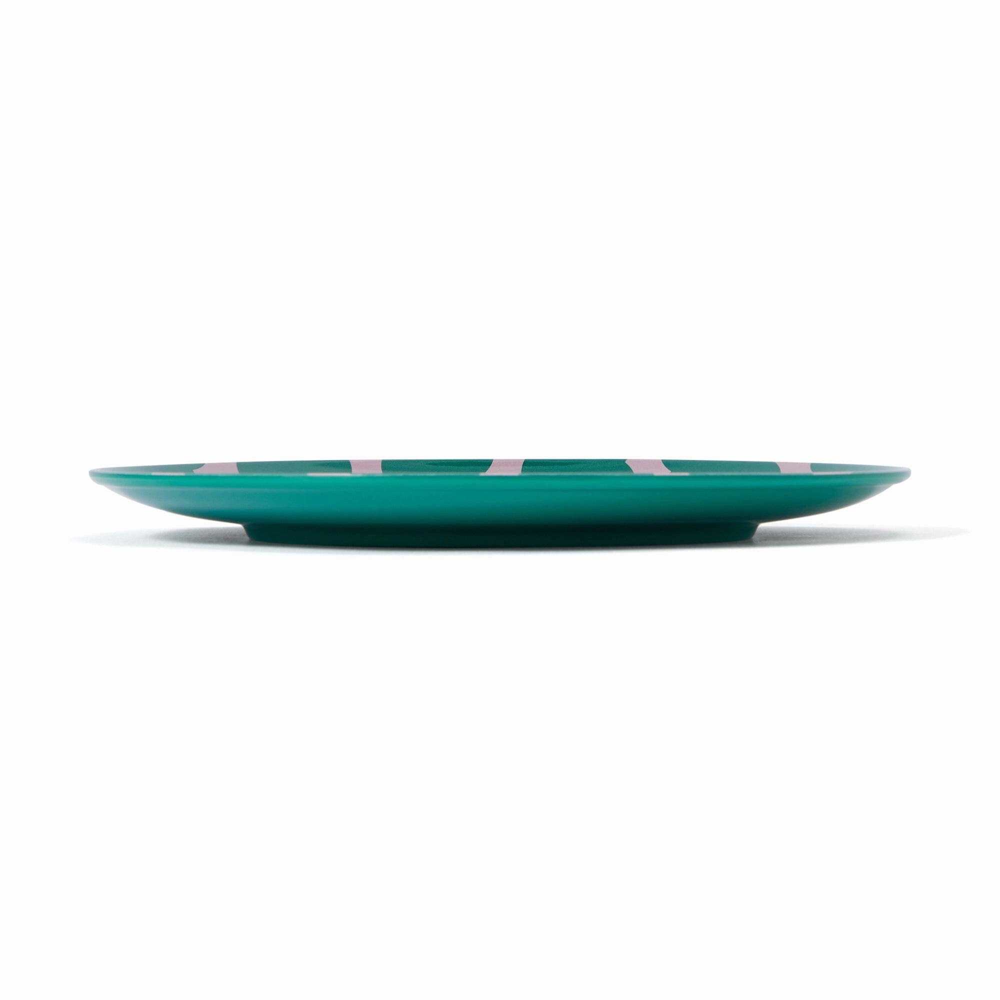 Stripe Melamine Plate Large Green