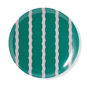 Stripe Melamine Plate Large Greenhand-painted ceramic bowl