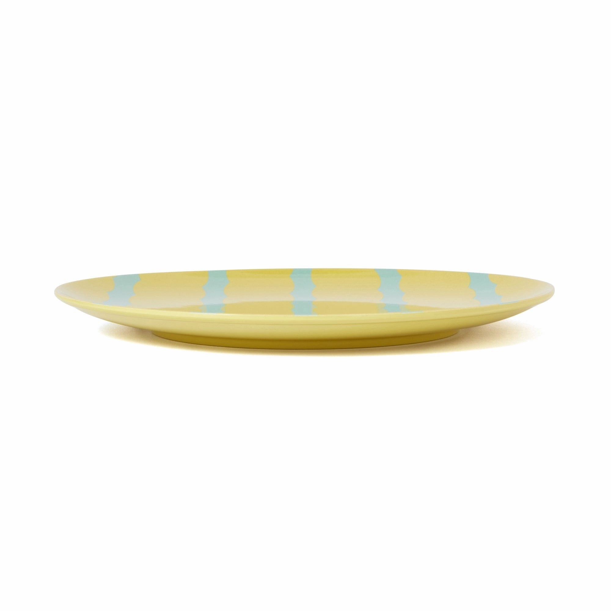 Stripe Melamine Plate Large Yellow