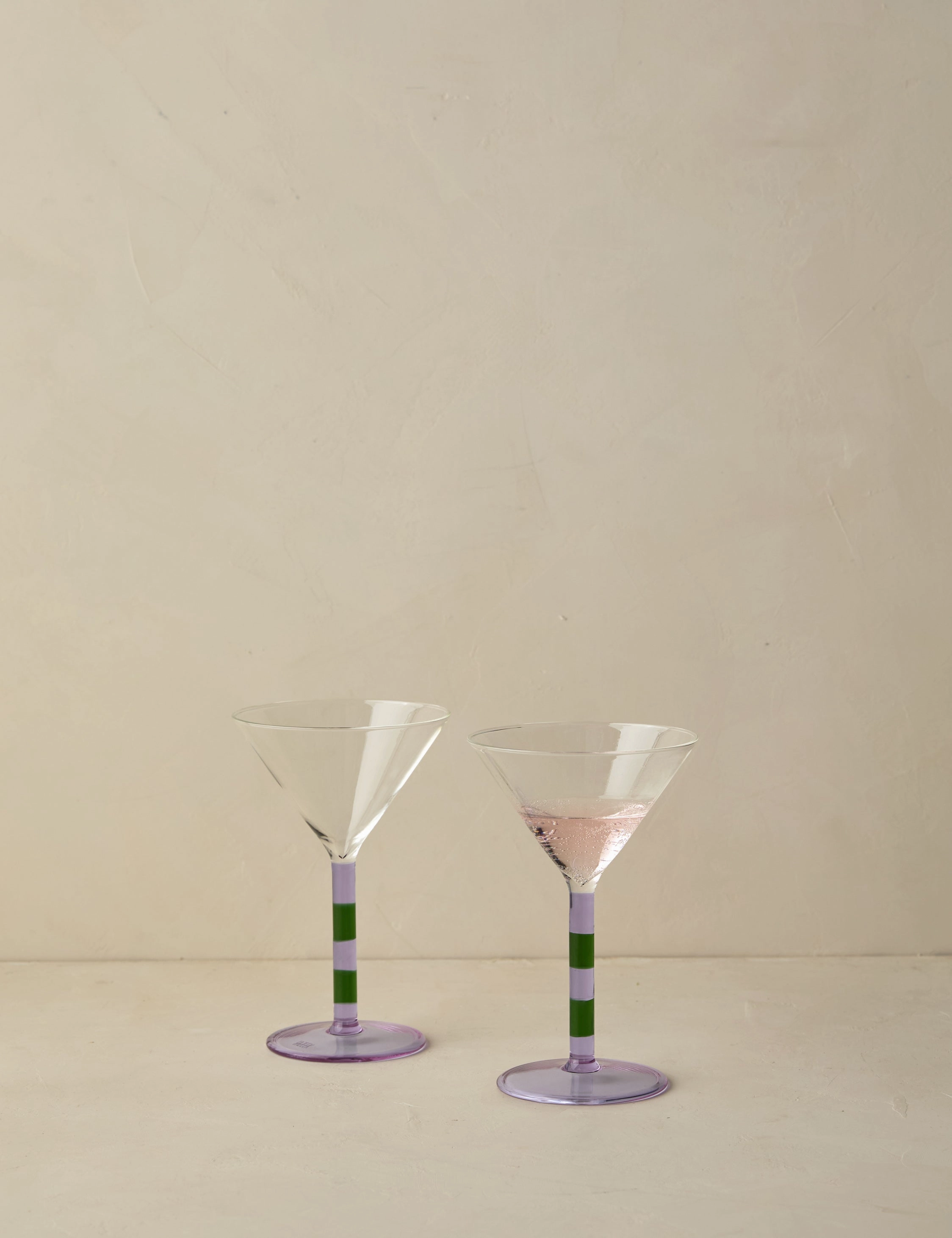 Striped Martini Glass (Set of 2) by FAZEEKhome decor ,wall decor 